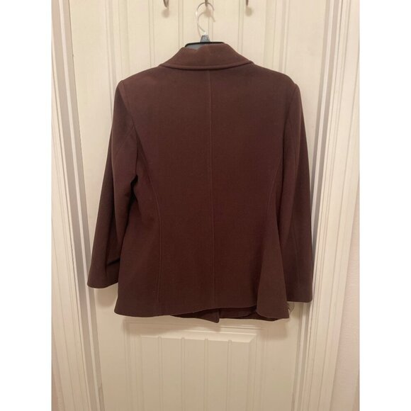 Sonoma Life+Style Wool Blend Brown Peacoat Womens Size Large - Picture 12 of 12